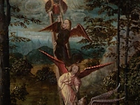 French or flemish school, the dream of jacob, 16thc, oil on oak 42 x 33.5 cm. (16.53 x 13.18 in.), frame: 62 x 52 cm. (24.41 x 20.46 in.) - afbeelding 4 van  5