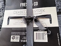 Fresh & co teddy dekbedovertrek & 2 kussenslopen kleur : donkergrijs maat : 200x220 - afbeelding 3 van  3