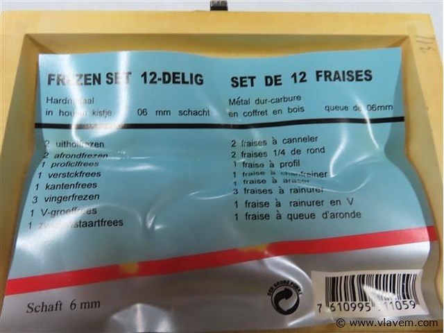 Frezen set 12-delig - afbeelding 2 van  3