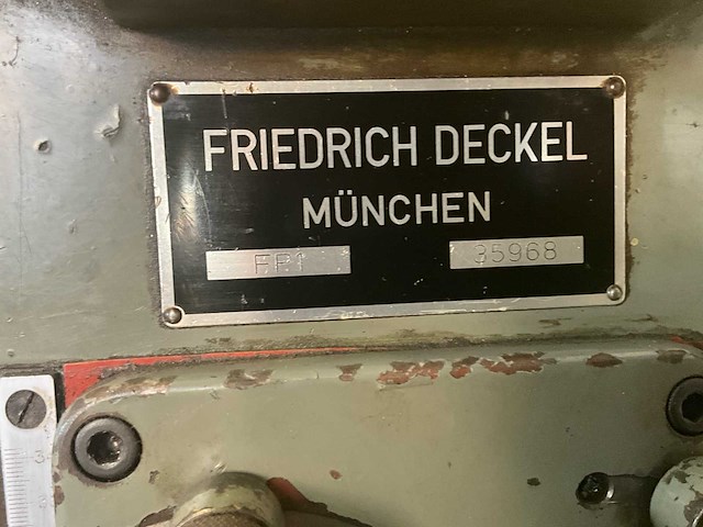 Friedrich deckel fp1 nclusief een bijhorende gereedschapskast - freesmachines - afbeelding 8 van  9