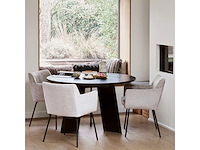 Fries eettafel eik blacknight mat ø129 cm - afbeelding 2 van  8