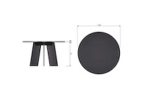 Fries eettafel eik blacknight mat ø129 cm - afbeelding 7 van  8