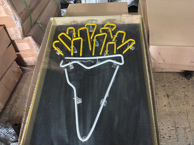 Frietzak logo decoratie neon verlichting (2x) - afbeelding 2 van  2