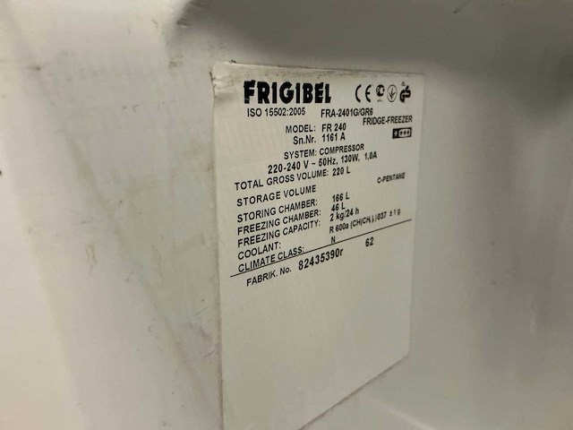 Frigibel fr240 koel/vriescombinatie - afbeelding 4 van  8