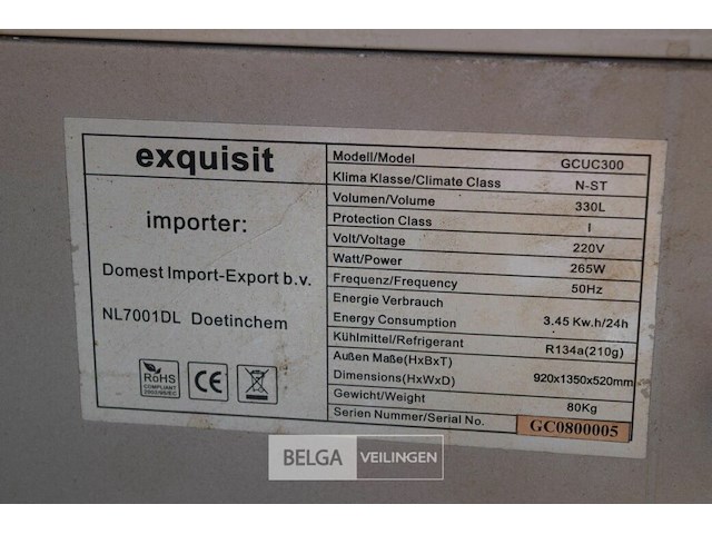 Frigo met 3 glazen deuren exquist - afbeelding 5 van  5