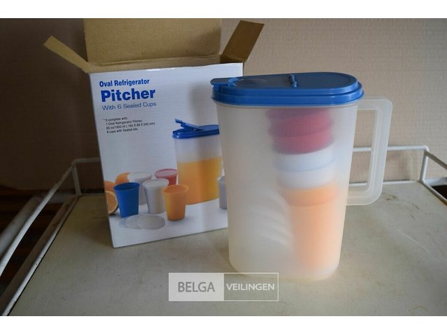 Frisdrankkan met 6 bekers 1950ml - afbeelding 1 van  2