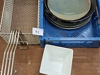 Frituurmand met porcelein - afbeelding 1 van  1