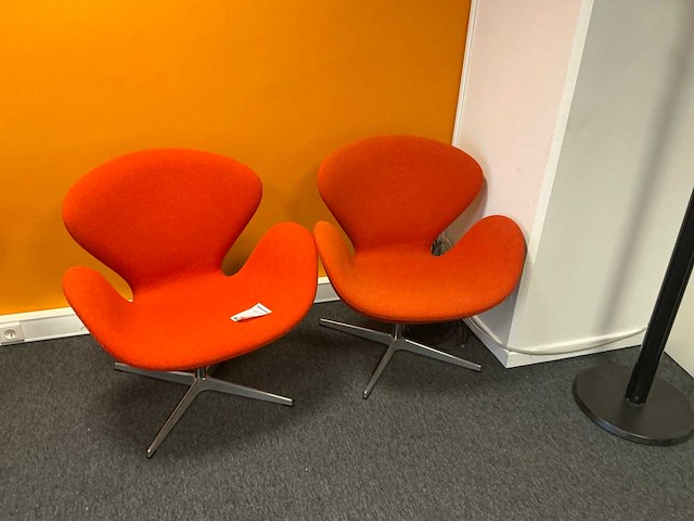 Fritz hansen lounge designstoel (2x) - afbeelding 1 van  5