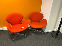 Fritz hansen lounge designstoel (2x) - afbeelding 1 van  5