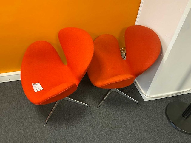 Fritz hansen lounge designstoel (2x) - afbeelding 3 van  5