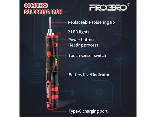 Frogbro draagbare soldeerbout - afbeelding 3 van  5