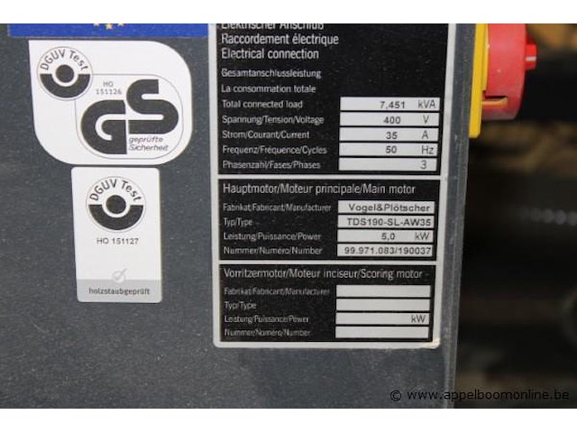 Fromaatpaneelzaag altendorf f45 prodrive, vv digitale besturing, sr nr 19-02-259, bj 2019 - afbeelding 9 van  9
