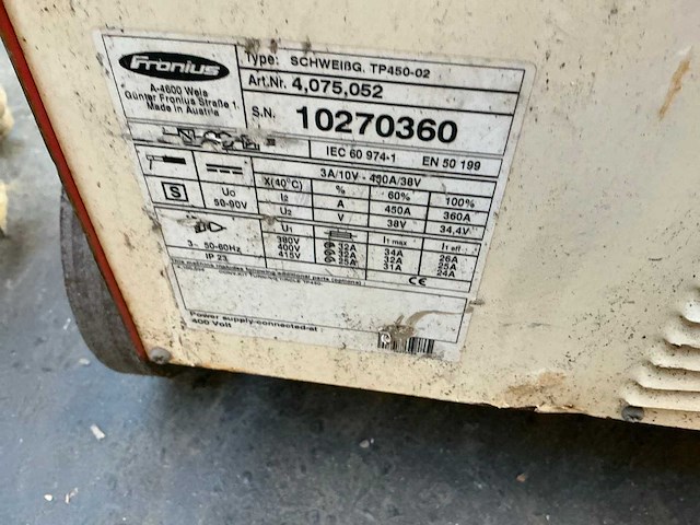 Fronius tp450-02 lasapparaat - afbeelding 5 van  5