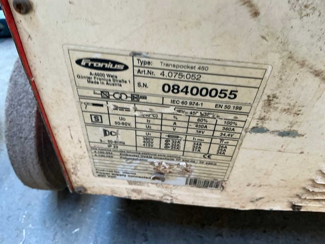 Fronius tp450 lasapparaat - afbeelding 6 van  6