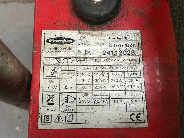 Fronius transtig 3000 g/f tig-lasmachine - afbeelding 7 van  7
