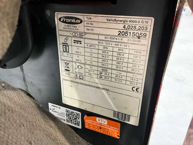 Fronius variosynergic 4000 elektrode lasapparaat - afbeelding 15 van  15
