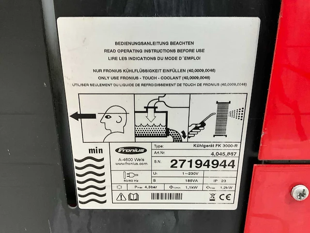 Fronius variosynergic 4000 elektrode lasapparaat - afbeelding 7 van  15