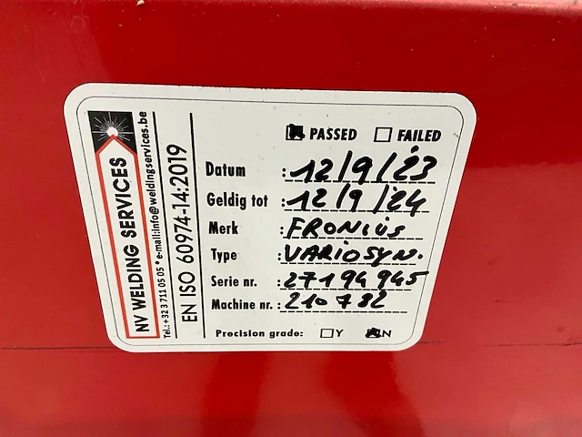 Fronius variosynergic 4000 elektrode lasapparaat - afbeelding 6 van  15