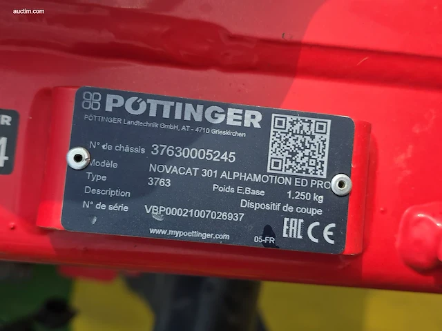 Frontmaaier pöttinger 3763 novacat 301 alphamotion ed pro - afbeelding 10 van  12