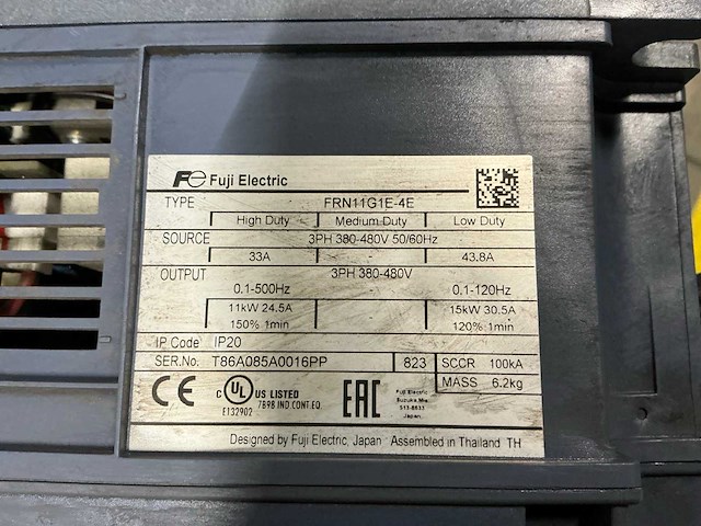 Fuji electric frenic-mega frn11g1e-4e frequentieregelaar - afbeelding 3 van  3