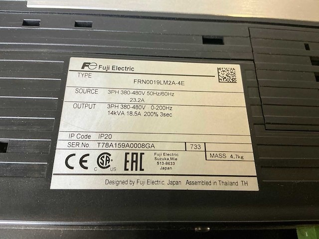 Fuji electric frn0019lm2a-4e frequentieregelaar - afbeelding 10 van  10