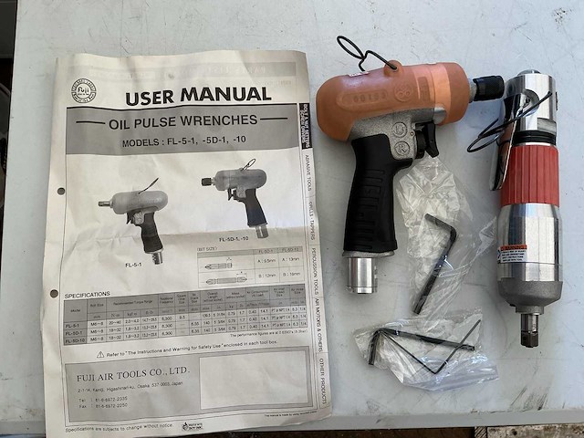 Fuji fl-5d-10 + fl4sd-10 pneumatischeslagmoersleutel (2x) - afbeelding 1 van  2
