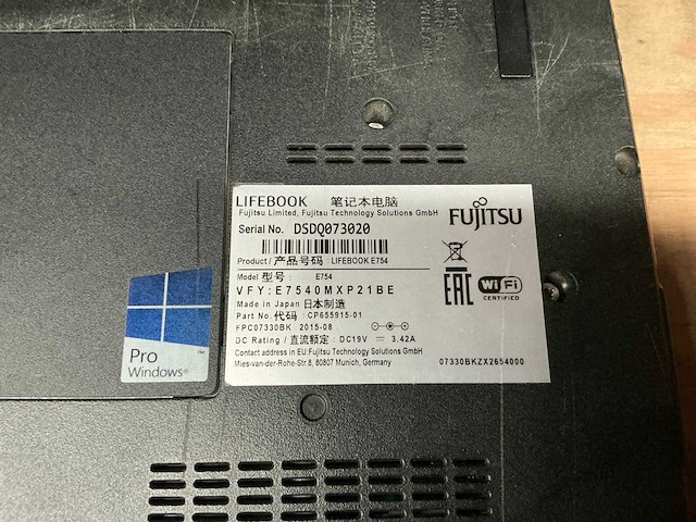Fujitsu lifebook e series laptop - afbeelding 6 van  6