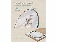 Full-face hangspiegel, gebogen, 120 x 40 cm, gehard glas - afbeelding 4 van  5