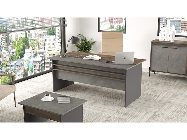 Functioneel bureau vs1 in bruin en grijs - afbeelding 3 van  5