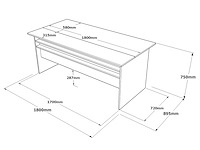 Functioneel bureau vs1 in bruin en grijs - afbeelding 5 van  5