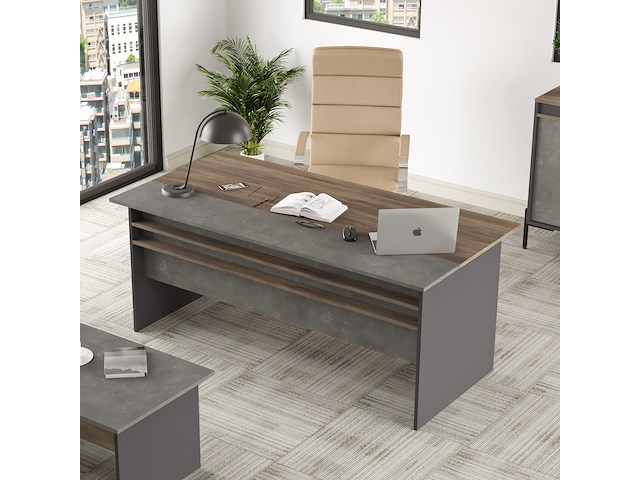 Functioneel bureau vs1 in bruin en grijs - afbeelding 1 van  5