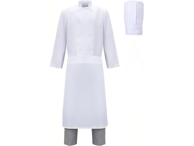 Funhoo linguini kokskostuum + muis haarband (xl) - afbeelding 2 van  3