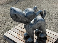 Funny dog staand h80cm x l75cm old silver - afbeelding 1 van  3