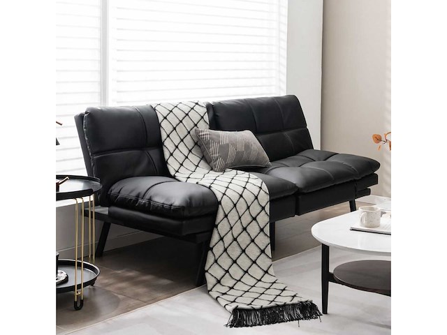 Futon cabriolet-traagschuim slaapbank met rugleuning - afbeelding 1 van  8