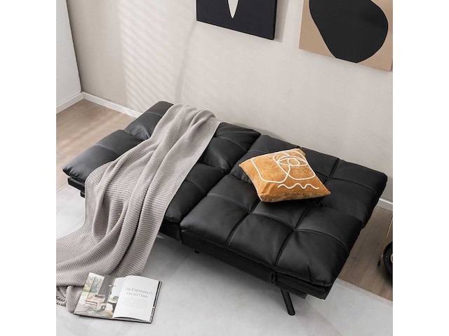 Futon cabriolet-traagschuim slaapbank met rugleuning - afbeelding 2 van  8