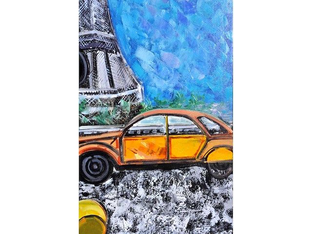 G. foucard – minnie en mickey in parijs - olie op doek - 90x120 cm - afbeelding 4 van  13