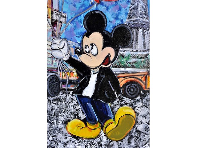 G. foucard – minnie en mickey in parijs - olie op doek - 90x120 cm - afbeelding 13 van  13