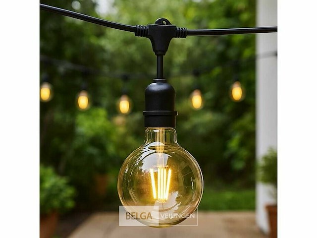 G95 amber filament lamp - 6w - e27 - dimbaar - ip20 (x80) - afbeelding 1 van  6