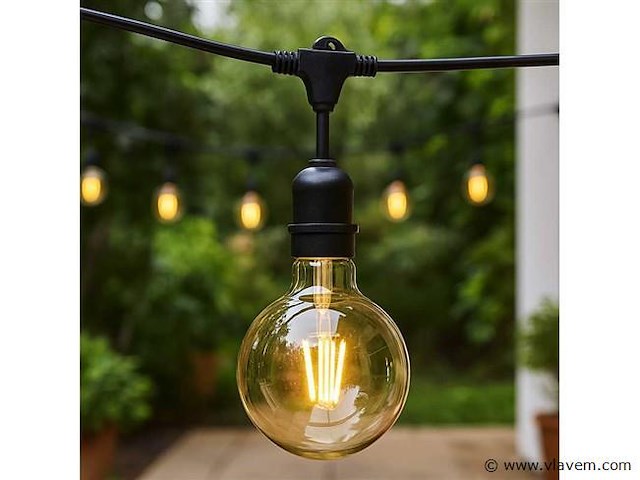 G95 amber filament lamp . 6w . e27 . dimbaar . ip20 (x40) - afbeelding 1 van  5