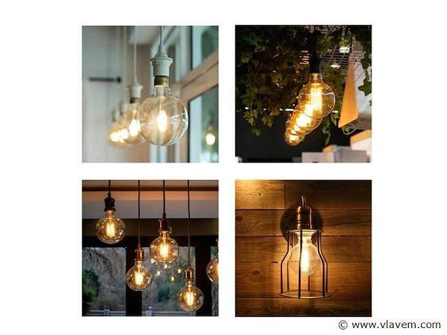 G95 amber filament lamp – 6w – e27 – dimbaar – ip20 (x80) - afbeelding 5 van  5