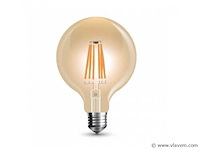 G95 amber filament lamp . 6w . e27 . dimbaar . ip20 (x80) - afbeelding 4 van  5