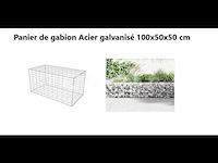 Gabionmand gegalvaniseerd staal 100x50x50 cm