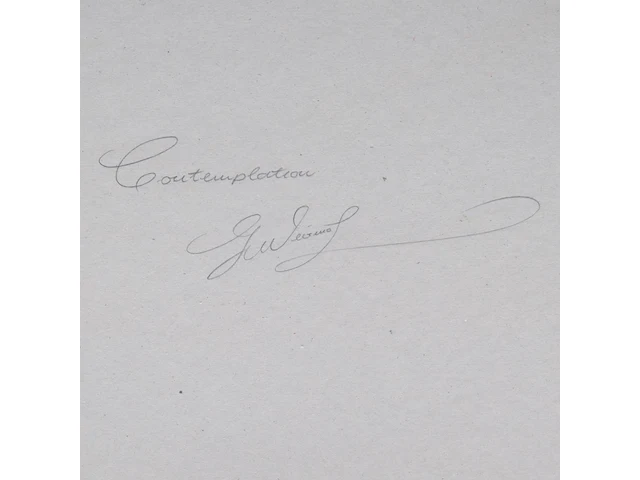 Gabriel meiring (1946), 'contemplation', 1993, mixed media 60 x 50 cm. (23.62 x 19.67 in.), frame: 82 x 72 cm. (32.28 x 28.35 in.) - afbeelding 4 van  6