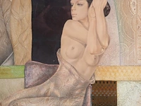 Gabriel meiring (1946), 'contemplation', 1993, mixed media 60 x 50 cm. (23.62 x 19.67 in.), frame: 82 x 72 cm. (32.28 x 28.35 in.) - afbeelding 5 van  6