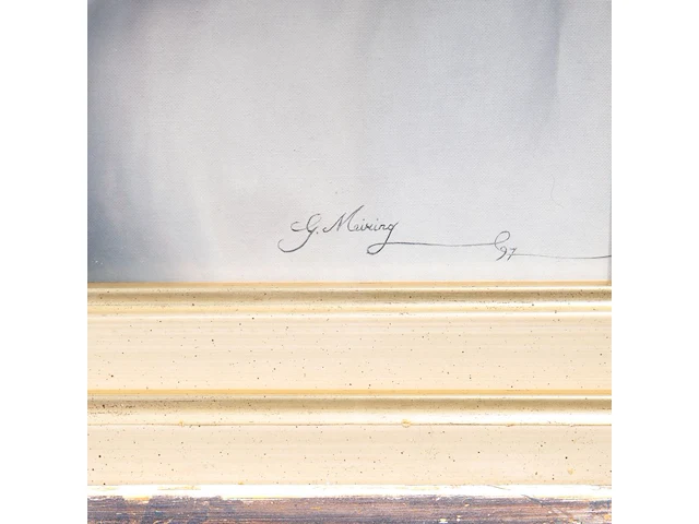 Gabriel meiring (1946), portrait of a female beauty, 1997, mixed media 45 x 35 cm. (17.71 x 13.77 in.), frame: 76 x 66 cm. (29.92 x 25.98 in.) - afbeelding 4 van  4