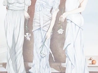 Gabriel meiring (1946), the three graces, 2000, mixed media 70 x 50 cm. (27.55 x 19.67 in.), frame: 96 x 76 cm. (37.79 x 29.92 in.)