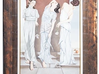 Gabriel meiring (1946), the three graces, 2000, mixed media 70 x 50 cm. (27.55 x 19.67 in.), frame: 96 x 76 cm. (37.79 x 29.92 in.) - afbeelding 2 van  7