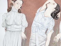 Gabriel meiring (1946), the three graces, 2000, mixed media 70 x 50 cm. (27.55 x 19.67 in.), frame: 96 x 76 cm. (37.79 x 29.92 in.) - afbeelding 5 van  7