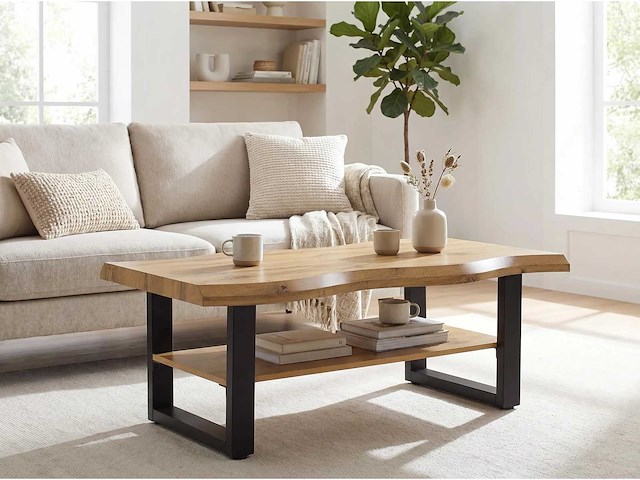 Gabriel salontafel met natuurlijke rand-effect - afbeelding 1 van  4