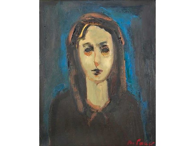 Gaby de pauw - meisje - olie op doek - afbeelding 2 van  3